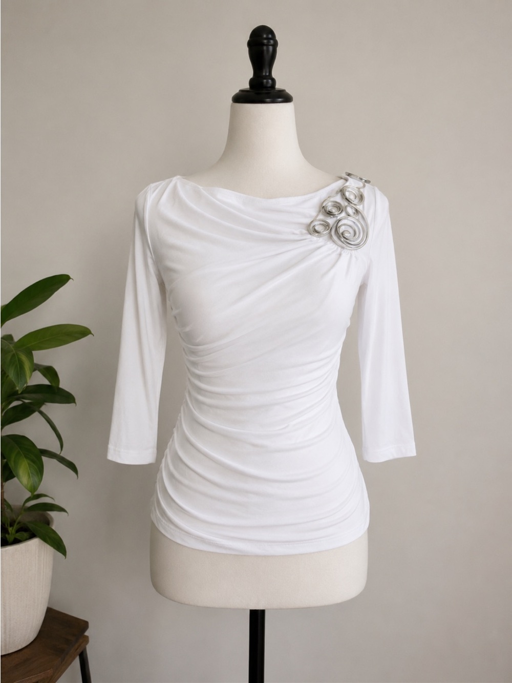 Elegant White Women's Top
